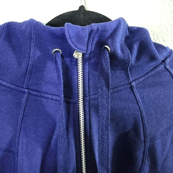 Champion Elite Men’s Zip Hoodie Retro 80s Purple Bold Track Aesthetic Size Small - Picture 3 of 10